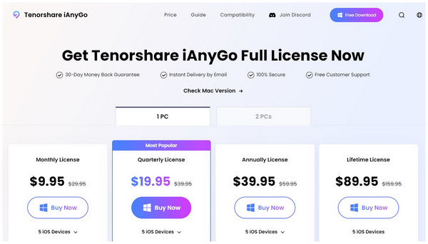 Ianygo Pricing