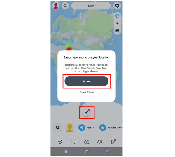 Snapchat Map Allow