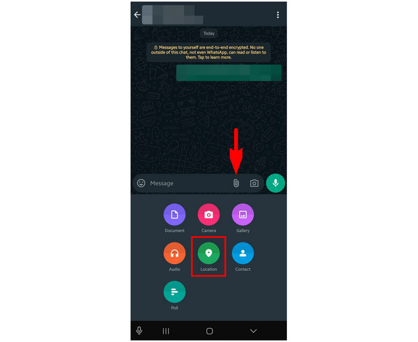 Whatsapp Live Location Paper Clip