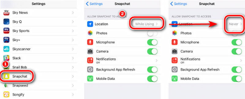 Adjust Settings Snapchat