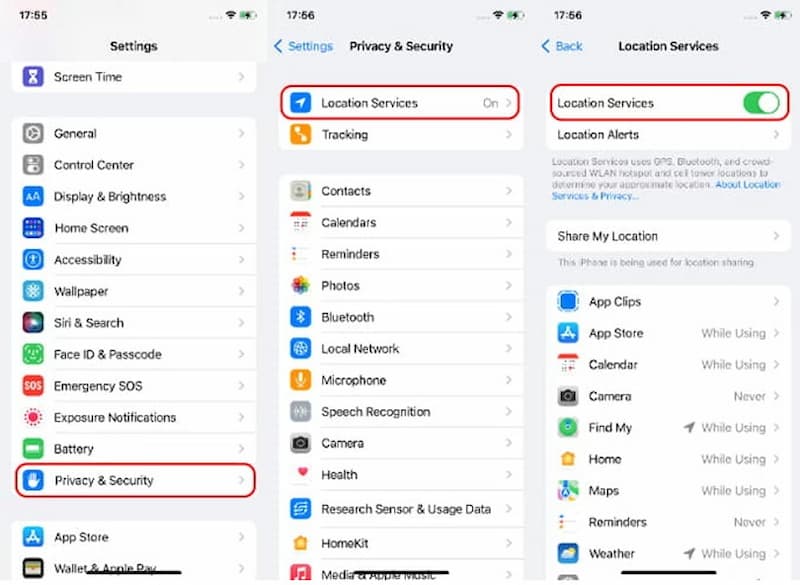 Enable Location Services