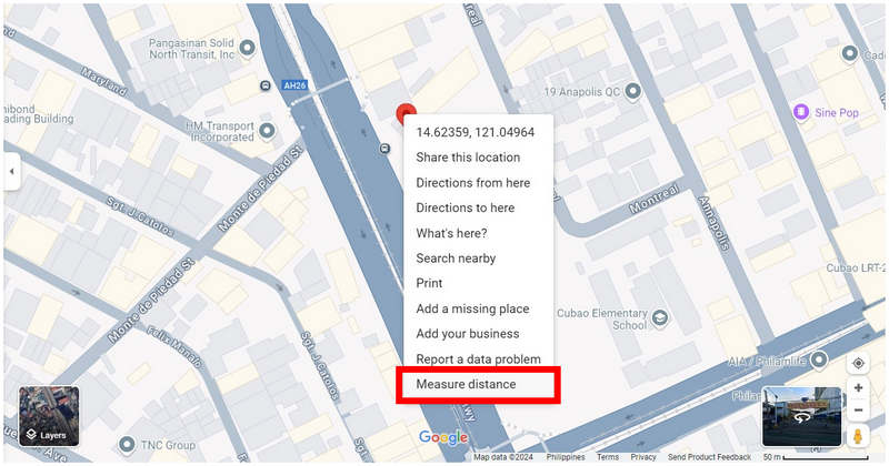 Google Maps Measure Distance